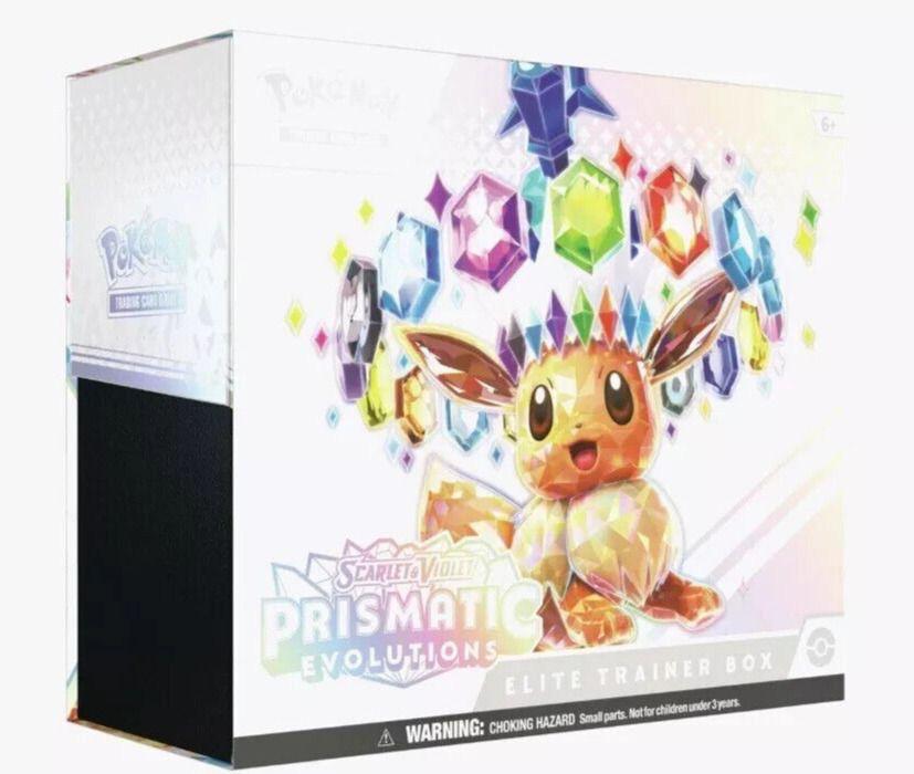 Prismatic Evolutions Elite Trainer Box, Pokémon TCG Prismatic Evolutions, Eevee Elite Trainer Box, Scarlet & Violet Prismatic Evolutions, Stellar Tera Eevee, Pokémon TCG accessories, Fuji Card Shop, Elite Trainer Box, TCG collector's item