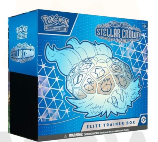 Stellar Crown Elite Trainer Box, Pokémon TCG, Stellar Crown, Elite Trainer Box, Pokémon cards, TCG, Fuji Card Shop, rare Pokémon cards, Terapagos ex, Stellar Crown pull rates, Pokémon Scarlet and Violet, collect Pokémon cards, buy Pokémon ETB, Stellar Crown chase cards, Pokémon accessories