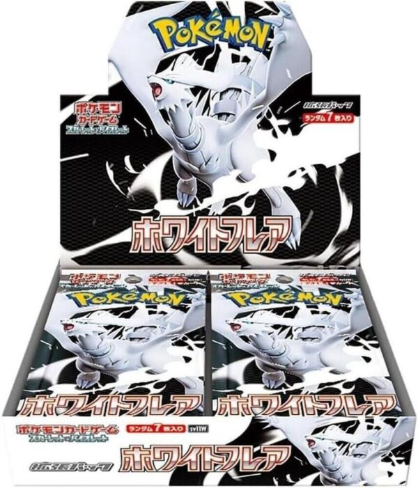 White Flare Booster Box, Japanese Pokémon TCG, White Kyurem, Fuji Card Shop, Pokémon TCG, Unova region, Pokémon collectibles, Japanese booster box, rare Pokémon cards, TCG sets