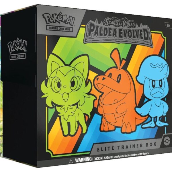 Paldea Evolved Elite Trainer Box, Pokémon TCG, Paldea Evolved ETB, Fuji Card Shop, Pokémon scarlet and violet, Paldea region, Pokémon collectibles, rare Pokémon cards, TCG ETB, Pokémon ex cards