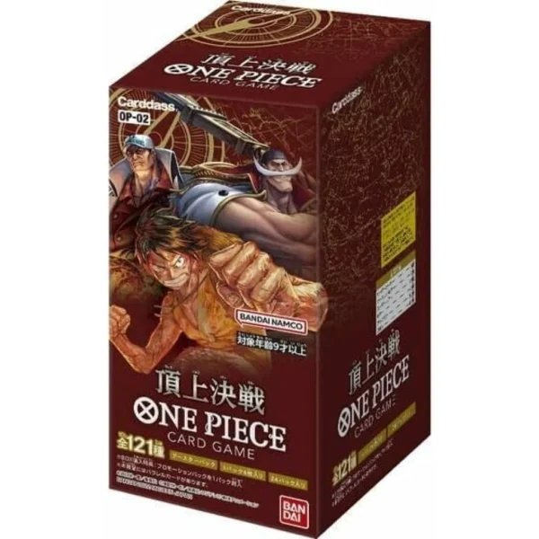 OP-02 Paramount War, ONE PIECE CARD GAME, OP-02 sealed case, Fuji Card Shop, sealed One Piece TCG, One Piece booster box, One Piece Manga Ace, Parallel Rare, TCG collectibles, One Piece TCG investment, OP-02 cards